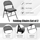 4 Pieces Fabric Upholstered Padded Seat Folding Chairs Seet by LJGDeals