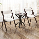 Set of 2 Folding Chairs with Comfy Padded Backrest and Seat-Brown by LJGDeals
