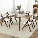Set of 2 Folding Chairs with Comfy Padded Backrest and Seat-Brown by LJGDeals