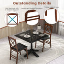 Set of 2 Folding Dining Chairs with 400 LBS Capacity-Brown by LJGDeals