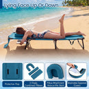 Set of 2 Folding Face Down Tanning Chair with Face Hole 3 Removable Pillows by LJGDeals