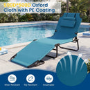 Set of 2 Folding Face Down Tanning Chair with Face Hole 3 Removable Pillows by DirectDeals