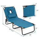 Set of 2 Folding Face Down Tanning Chair with Face Hole 3 Removable Pillows by LJGDeals