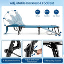 Set of 2 Folding Face Down Tanning Chair with Face Hole 3 Removable Pillows by DirectDeals
