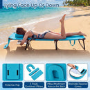 Set of 2 Folding Face Down Tanning Chair with Face Hole 3 Removable Pillows by LJGDeals