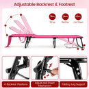 Set of 2 Folding Face Down Tanning Chair with Face Hole 3 Removable Pillows by DirectDeals