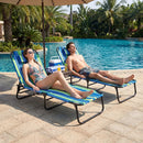 Set of 2 Folding Face Down Tanning Chair with Face Hole 3 Removable Pillows by LJGDeals
