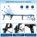 Set of 2 Folding Face Down Tanning Chair with Face Hole 3 Removable Pillows by DirectDeals
