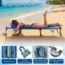 Set of 2 Folding Face Down Tanning Chair with Face Hole 3 Removable Pillows by DirectDeals