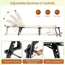 Set of 2 Folding Face Down Tanning Chair with Face Hole 3 Removable Pillows by LJGDeals