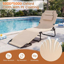 Set of 2 Folding Face Down Tanning Chair with Face Hole 3 Removable Pillows by DirectDeals
