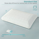 Set of 2 Gel Memory Foam Pillow 3D Cutting Air Flow Cooling Pillows with Pillowcase by DirectDeals