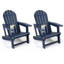 HDPE Adirondack Chairs Set of 2 with Cup Holders by LJGDeals