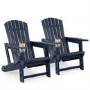 Adirondack Chairs Set of 2 HDPE with Cup Holders by LJGDeals