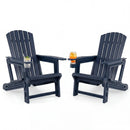 Adirondack Chairs Set of 2 HDPE with Cup Holders by LJGDeals