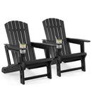 Adirondack Chairs Set of 2 HDPE with Cup Holders by LJGDeals