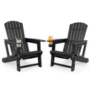 Adirondack Chairs Set of 2 HDPE with Cup Holders by LJGDeals
