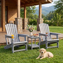 Adirondack Chairs Set of 2 HDPE with Cup Holders by LJGDeals