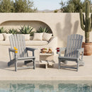 Adirondack Chairs Set of 2 HDPE with Cup Holders by LJGDeals