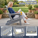 Adirondack Chairs Set of 2 HDPE with Cup Holders by LJGDeals