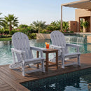 HDPE Adirondack Chairs Set of 2 with Cup Holders by LJGDeals