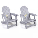 HDPE Adirondack Chairs Set of 2 with Cup Holders by DirectDeals