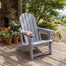 HDPE Adirondack Chairs Set of 2 with Cup Holders by LJGDeals