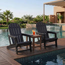 HDPE Adirondack Chairs Set of 2 with Cup Holders by LJGDeals