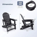 HDPE Adirondack Chairs Set of 2 with Cup Holders by LJGDeals