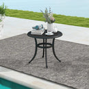 Aluminum Patio Side Tables Set of 2 with Adjustable Feet by LJGDeals