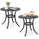 Aluminum Patio Side Tables Set of 2 with Adjustable Feet by LJGDeals