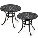 Aluminum Patio Side Tables Set of 2 with Adjustable Feet by LJGDeals