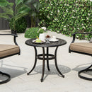 Aluminum Patio Side Tables Set of 2 with Adjustable Feet by DirectDeals