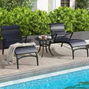 Aluminum Patio Side Tables Set of 2 with Adjustable Feet by DirectDeals