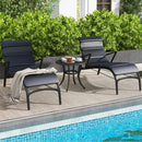 Aluminum Patio Side Tables Set of 2 with Adjustable Feet by LJGDeals