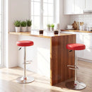 Height Adjustable Swivel Bar Stool Set of 2 - Red by LJGDeals