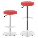 Height Adjustable Swivel Bar Stool Set of 2 - Red by LJGDeals