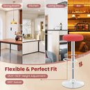 Height Adjustable Swivel Bar Stool Set of 2 - Red by LJGDeals
