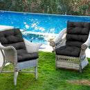 High Back Chair Cushion Set with Adjustable Height (2-Pack) by DirectDeals