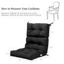 High Back Chair Cushion Set with Adjustable Height (2-Pack) by DirectDeals
