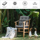 High Back Chair Cushion Set with Adjustable Height (2-Pack) by DirectDeals