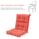 High Back Chair Cushion Set with Adjustable Height (2-Pack) by DirectDeals