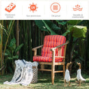 High Back Chair Cushion Set with Adjustable Height (2-Pack) by DirectDeals