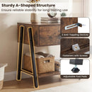 Industrial Nightstand Set of 2 with Drawer and Shelf by DirectDeals