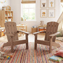 Set of 2 Kid's Adirondack Chair with with High Backrest and Armrests