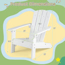 Set of 2 Kid's Adirondack Chair with with High Backrest and Armrests