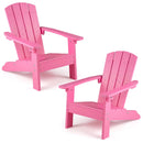 Set of 2 Kid's Adirondack Chair with with High Backrest and Armrests