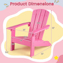 Set of 2 Kid's Adirondack Chair with with High Backrest and Armrests