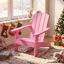 Set of 2 Kid's Adirondack Chair with with High Backrest and Armrests