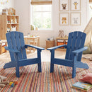 Set of 2 Kid's Adirondack Chair with with High Backrest and Armrests